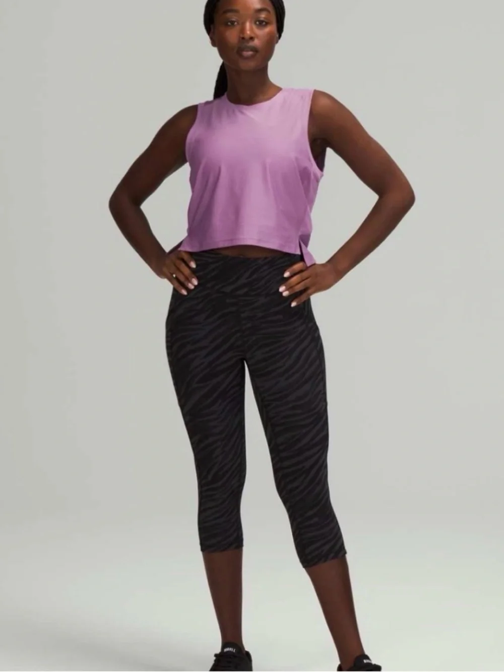 lululemon athletica Lavender Cropped Performance Tank